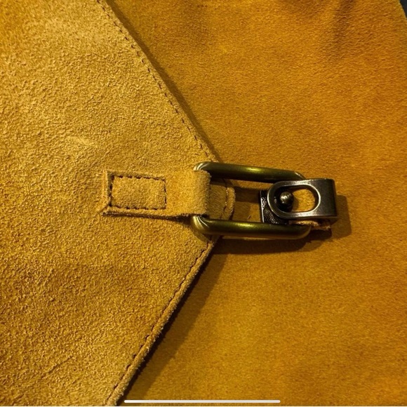 Lionel Pebbled Leather & Suede Riveted Handbag Purse, NWT - Picture 3 of 9